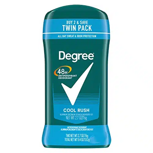 Degree Men Original Antiperspirant Deodorant for Men, Pack of , Hour Sweat and Odor Protection, Cool Rush oz