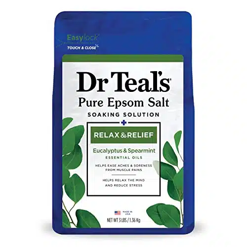 Dr Teal's Pure Epsom Salt Soak, Relax & Relief with Eucalyptus & Spearmint, lbs