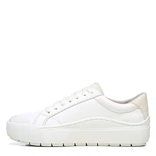 Dr. Scholl's Shoes Women's Time Off Sneaker, White Smooth,