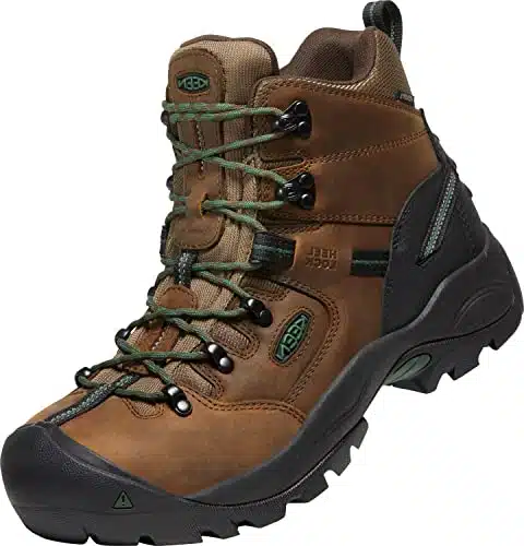 KEEN Utility Pitsburgh Energy, Men's, Cascade BrownGreen Pastures, Comp Toe, EH, WP, Inch, Work Boot (D)