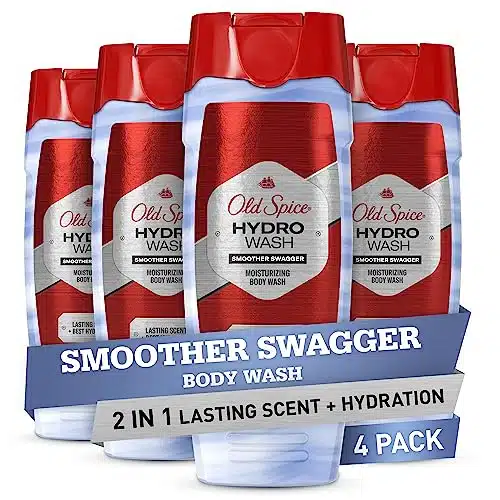 Old Spice Hydro Body Wash for Men, Smoother Swagger Scent, Hardest Working Collection, Ounce (Pack of )