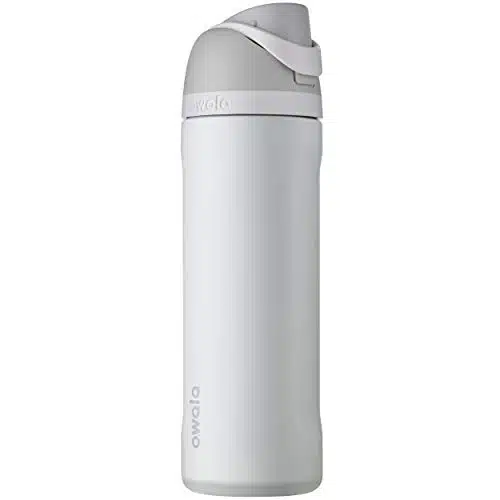 Owala FreeSip Insulated Stainless Steel Water Bottle with Straw for Sports and Travel, BPA Free, oz, Shy Marshmallow
