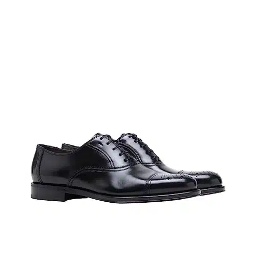 Salvatore Ferragamo Princeton Mens Black Leather Lace up Oxford Shoe