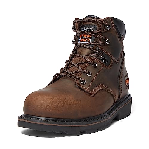 Timberland PRO Men's Pitboss Steel Toe Boot, Brown , D Medium