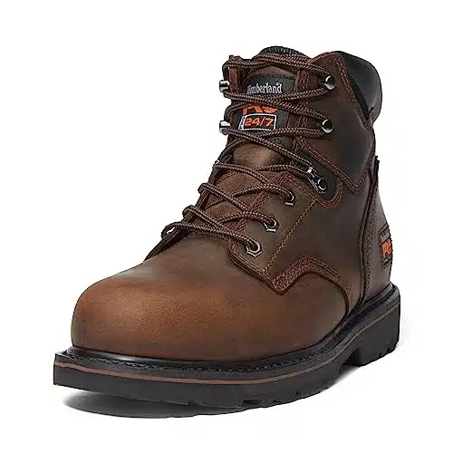 Timberland PRO Men's Pitboss Steel Toe Boot, Brown , D   Medium