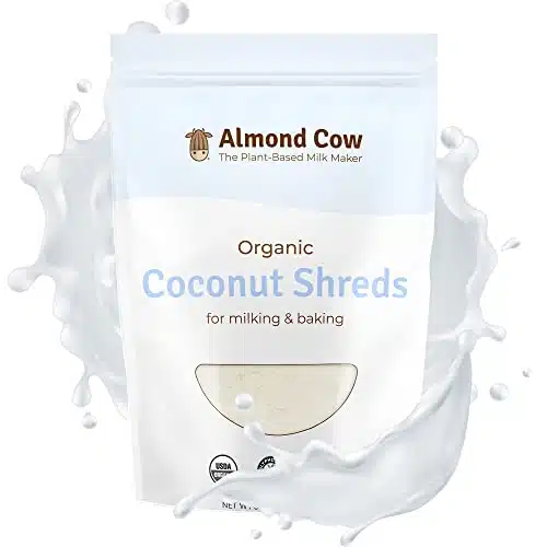 Almond Cow   Organic Coconut Shreds, Non GMO Shredded Coconut for Plant Based Milk Making, Unsweetened Coconut Flakes Keto Treats for Baking and Milking, Vegan and Gluten Free, lbsâ¦