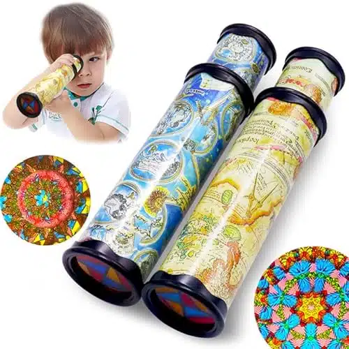 Anyumocz Pcs Magic Kaleidoscope,Old World Kaleidoscope Classic Toys,Stretchable Long Classic Kaleidoscope Toy for Boys and Girls Gifts,Children Toys(Two Colors)