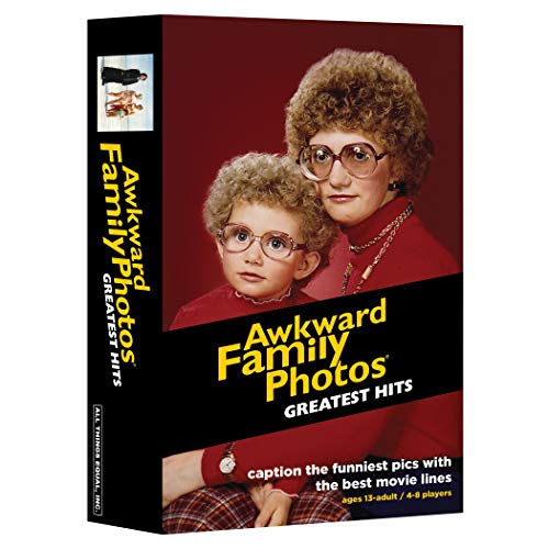 Awkward Family Photos Greatest Hits Caption Hilarious Pics with Memorable Movie Lines, Best of Original & Vol , plus New Pics & Movie Lines, Age & Up, Better Cards, Bigger Images & A Card Box