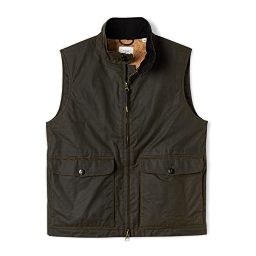 Billy Reid Men's Hunting Vest, Dark Olive, XL