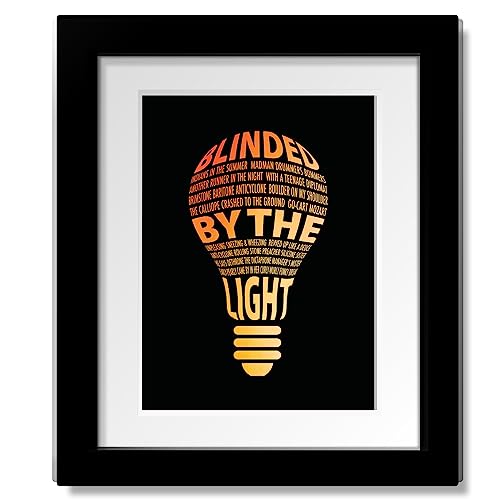 Blinded by the Light Song   Lyrics Inspired Art Print Retro Poster Illustration