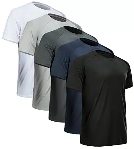 CE' CERDR Mens Workout Shirts Quick Dry Performance Short Sleeve Athletic Shirt
