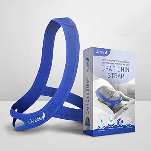 CPAP Chin Strap for Men & for Women by Vivélle, Slim Non Slip, Adjustable, Premium Snore Stopper Device That Helps You Breath Right (Medium)