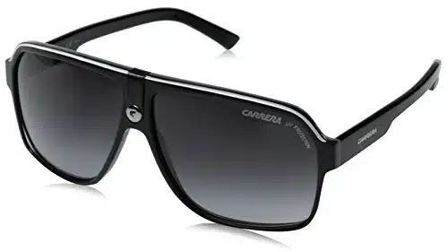 Carrera CAS Pilot Sunglasses, Black Cry Grey FrameDkgray Gradient Lens, mm