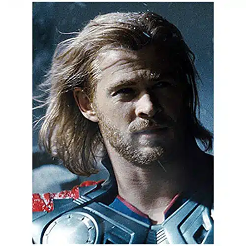 Chris Hemsworth xPhoto ThorAvengers Thor Headshot Half Shade Wind Blown Hair kn