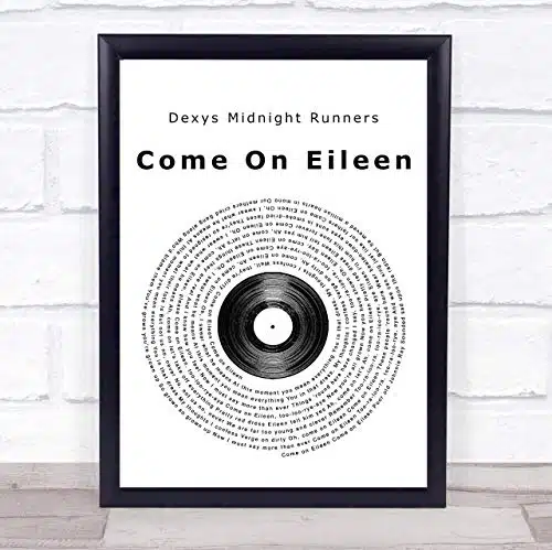 Come On Eileen Vinyl Record Song Lyric Quote Music Poster Gift Present Art Print