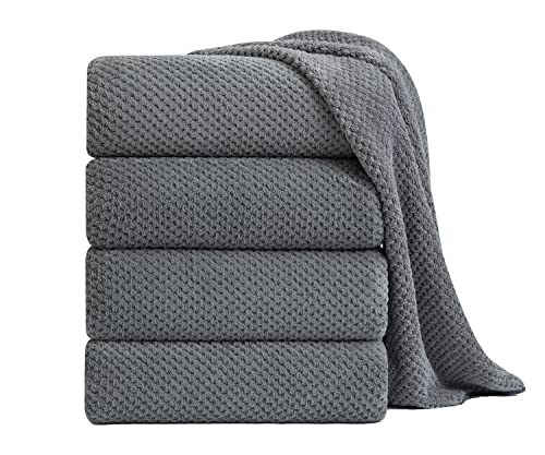 Extra Large Bath Towel Sheet Set xInches Oversized Highly Absorbent Towels Set,Jumbo Microfiber Quick Dry, Lightweight,Super Soft for Bathroom,Hotel,SPA,Pack of (Gray)