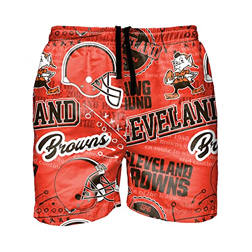FOCO Cleveland Browns NFL Mens Logo Rush Swimming Trunks M