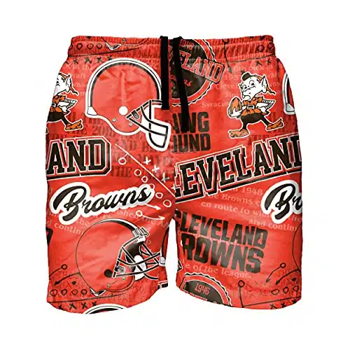 FOCO Cleveland Browns NFL Mens Logo Rush Swimming Trunks   M