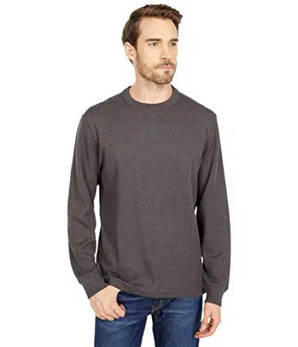 Filson Waffle Knit Thermal Crew Neck Charcoal SM