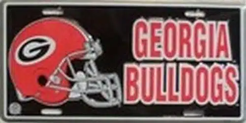 Georgia Bulldogs Helmet   College LICENSE PLATES Plate Tag Tags auto vehicle car front