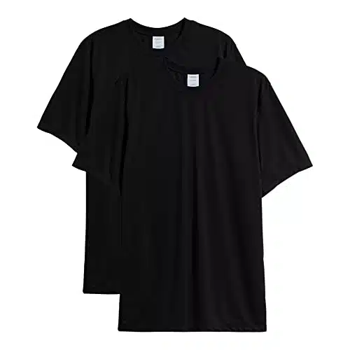 Hanes mens Sport Cool Dri Performance Tee fashion t shirts, Black, Large US (Pack of )