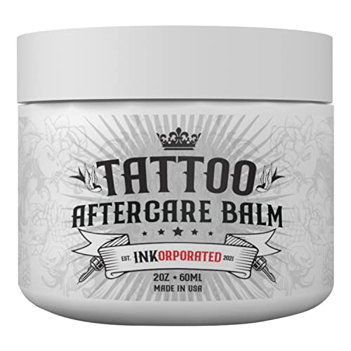 INKorporated Premium Tattoo Aftercare Healing Balm Tattoo Lotion  Reduces Itching and Swelling, Soothing to Speed Up the Healing Process   % Natural   Restores and Brightens Old Ink (oz)