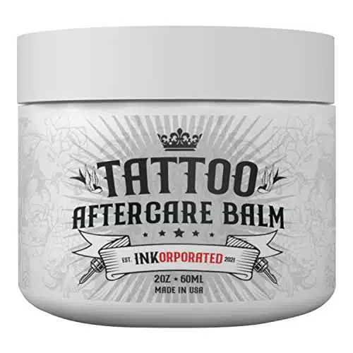 INKorporated Premium Tattoo Aftercare Healing Balm Tattoo Lotion  Reduces Itching and Swelling, Soothing to Speed Up the Healing Process   % Natural   Restores and Brightens Old Ink (oz)