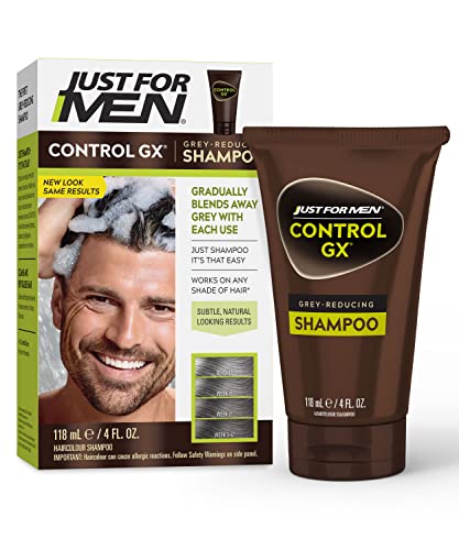 Just For Men Control GX Grey Reducing Shampoo, Gradual Hair Color for Stronger and Healthier Hair, Fl Oz Pack of (Packaging May Vary)