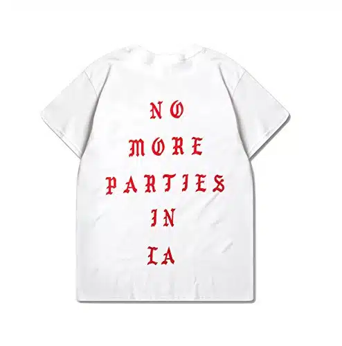 Life of Pablo No More Parties in La Los Angeles Pop Up T Shirt TLOP Saint (Extra Extra Large, Short Sleeve) White