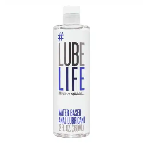 LubeLife Water Based Anal Lubricant, Personal Backdoor Lube for Men, Women and Couples, Non Staining, Fl Oz