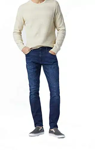 Mavi Jake Men's Regular Rise Slim Leg Jeans, Slim Fit Jeans for Men, Dark Tonal Nashville, Dark Blue Men's Jeans, x
