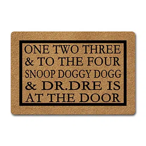 NICESIR Welcome Mat One Two Three and to The Four Snoop Doggy Dogg Funny Doormat for Home Entrance (X inch) Fabric Top with Rubber Back Doormat for Front Door Indoor Outdoor Rug