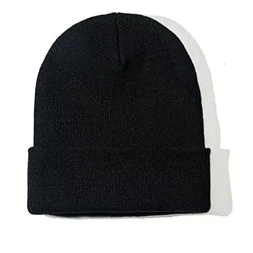 NPJY Unisex Beanie for Men and Women Knit Hat Winter Beanies Black