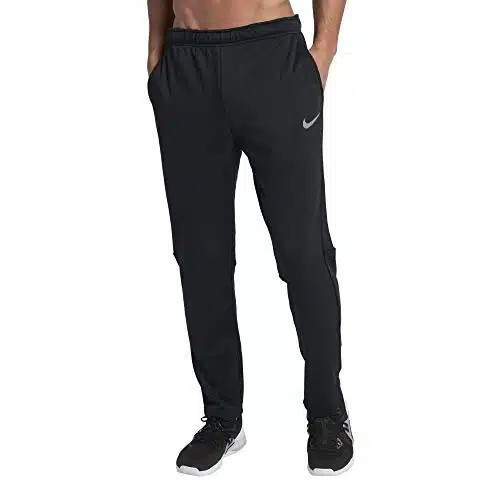 Nike Men's Dry Fleece Training Pants, BlackWhite, Medium