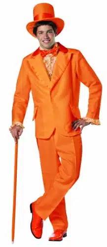 Rasta Imposta Dumb and Dumber Lloyd Christmas Tuxedo Costume, Orange, One Size