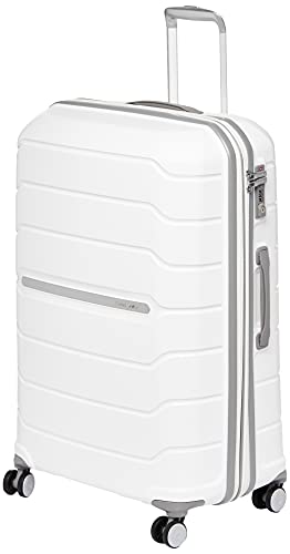 Samsonite Freeform Hardside Expandable with Double Spinner Wheels, Checked Medium Inch, White