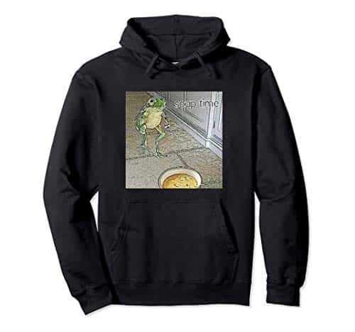 Soup Time Meme Frog Meme Pullover Hoodie