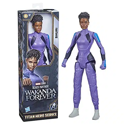 Spider Man Marvel Studios' Black Panther Wakanda Forever Titan Hero Series Shuri Toy, Inch Scale Action Figure, Marvel Toys Kids Ages and Up
