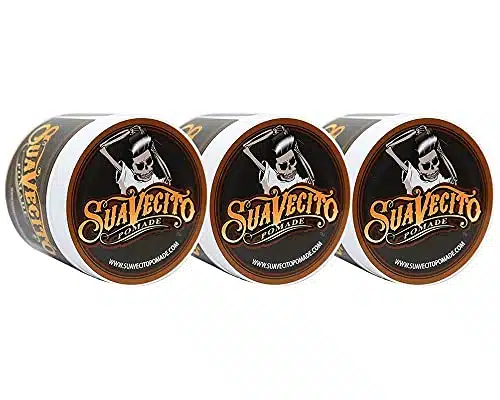 Suavecito Pomade Original Hold oz, Pack   Medium Hold Hair Pomade For Men   Medium Shine Water Based Wax Like Flake Free Hair Gel   Easy To Wash Out   All Day Hold For All Hairstyles