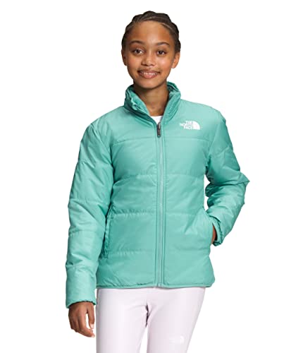 THE NORTH FACE Girls' Reversible Mossbud Swirl Jacket, Wasabi, Large