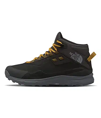 THE NORTH FACE Men's Cragstone Leather Mid Waterproof Hiking Boot, TNF BlackVanadis Grey,
