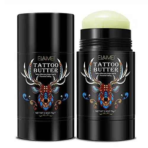 Tattoo Aftercare Butter, Tattoo Balm Brightener for Old Tattoos, Tattoo Healing Cream Moisturizing, Color Enhancement After The Tattoo Process (oz)