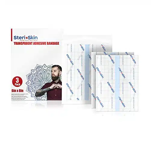 Tattoo Bandage Aftercare Healing Wrap, Individually Packed â x â, Transparent Sanitary Film Flexible and Breathable Adhesive Waterproof Dressing Tape for Second Skin Derm Protection and Recoveryâ¦