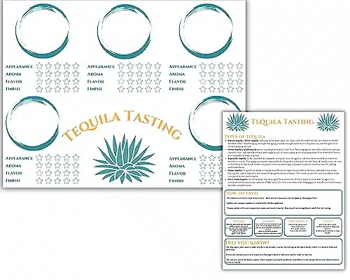 Tequila tasting mat and guide sheet. Tequila sheet for tequila tastings. Blind tequila tasting. Great for Bachelor party, or any tequila and taco party. piece set for your tequila party