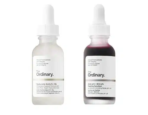 The Ordinary Peeling Solution And Hyaluronic Face Serum! AHA % + BHA %, Hyaluronic Acid % + B! Help Fight Visible Blemishes And Improve The Look Of Skin Texture & Radiance!