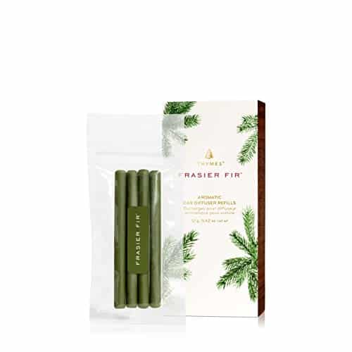 Thymes Frasier Fir Car Diffuser Refills Air Freshener Car Diffuser Reeds Long Lasting Car Air Freshener Refills with Fresh Scent Thymes Car Essentials Car Fragrance Diffuser Sold Separately