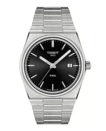 Tissot mens PRX L stainless steel case Dress Watch Grey T