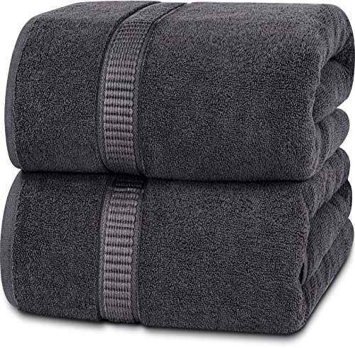 Utopia Towels Luxurious Jumbo Bath Sheet Piece GS% Ring Spun Cotton Highly Absorbent and Quick Dry Extra Large Bath Towel Super Soft Hotel Quality Towel (x Inches, Grey)