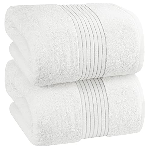 Utopia Towels Premium Jumbo Bath Sheet Pack % Cotton Highly Absorbent and Quick Dry Extra Large Bath Towel Super Soft Hotel Quality Towel (x Inches, White)