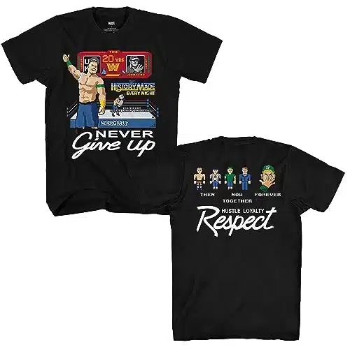WWE John Cena Then Now Forever Bit Adult T Shirt(LG, Black)